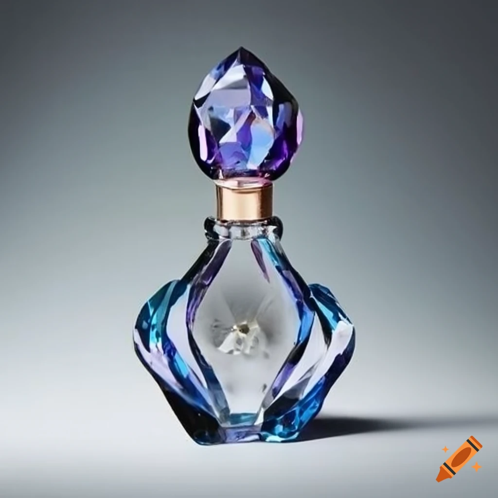 Cala flower shaped crystal perfume bottle