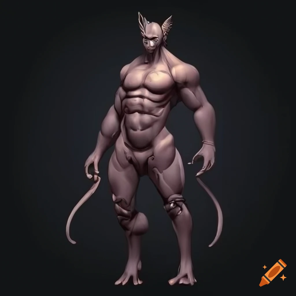Exceptional detailed cel-shaded figure on black background