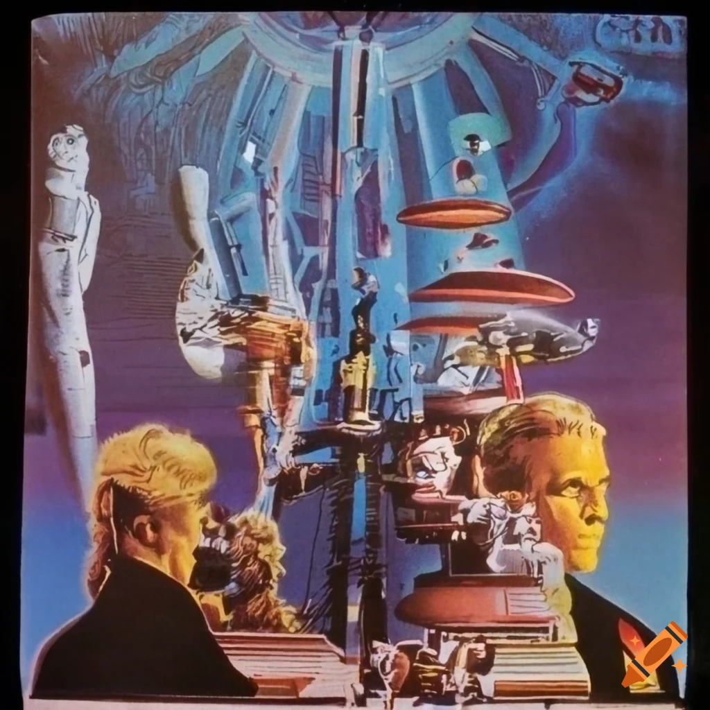 1970s counterculture utopian futurist science fiction movie poster for