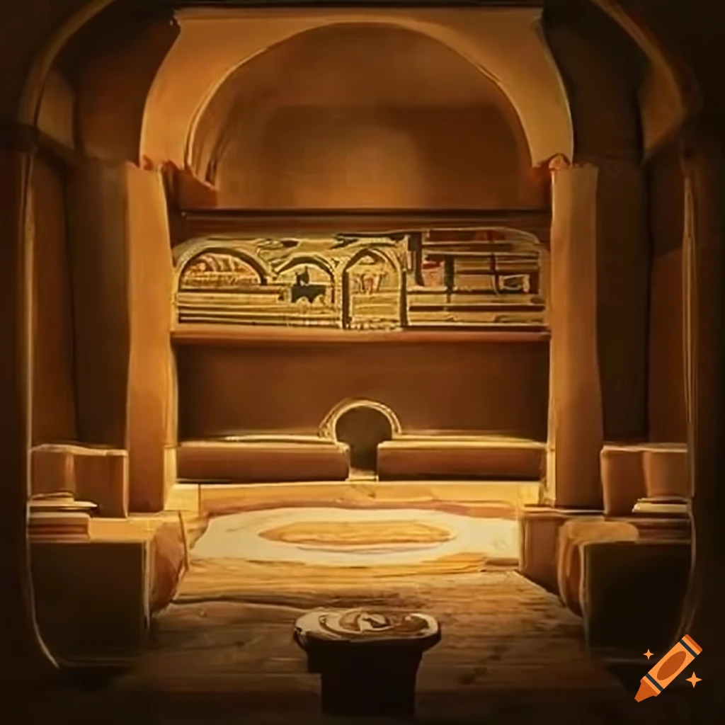 Egyptian queen's bath chamber on Craiyon