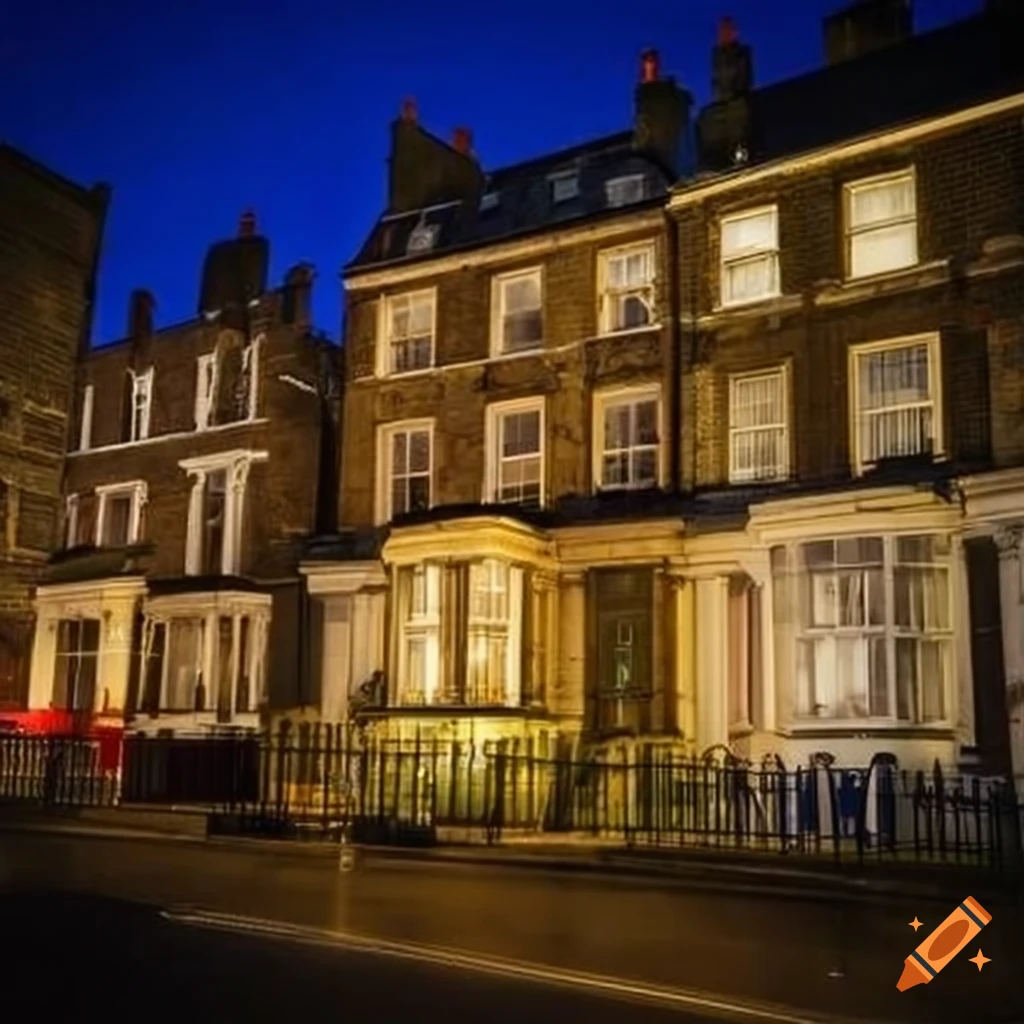 Town House In An Affluent Area Of London At Night On Craiyon town-house-in-an-affluent-area-of-london-at-night-on-craiyon
