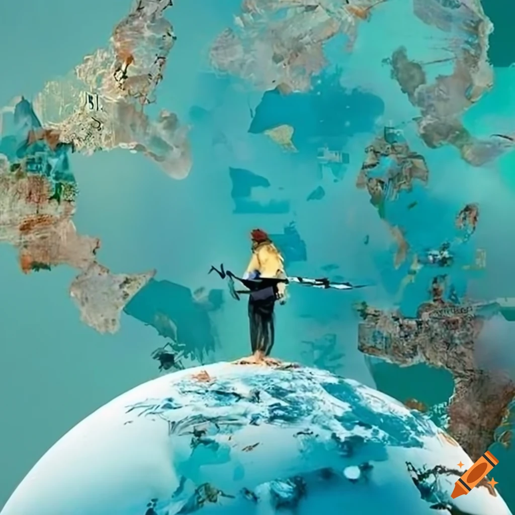 Collage depicting pollution and environmental interaction