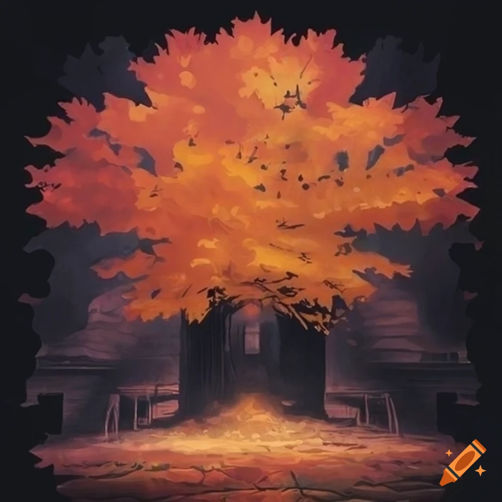 travel-poster-art-with-maple-lighting-on-a-black-background-on-craiyon