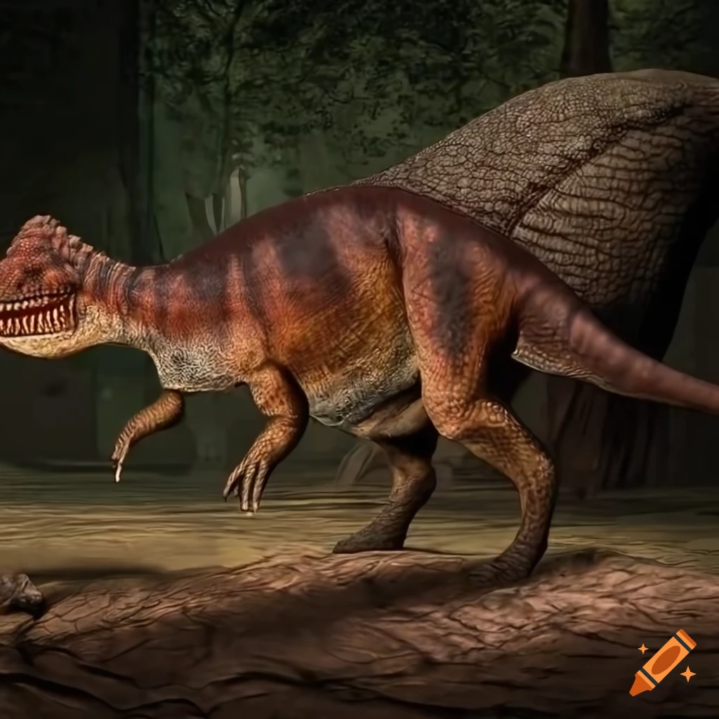 Hefty pachycephalosaurus dinosaur with intricate color pattern and detailed scaly skin texture in prehistoric environment