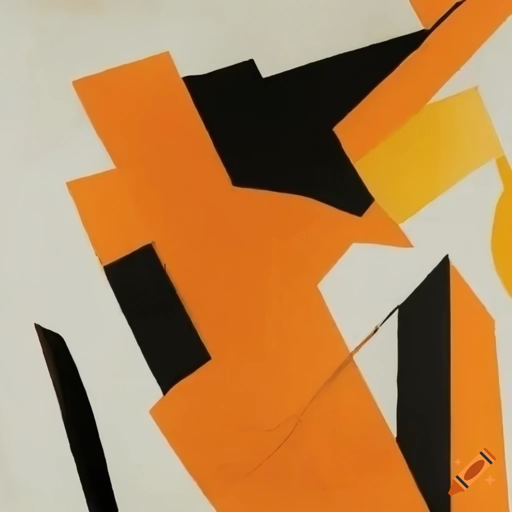 orange black and white retro 1