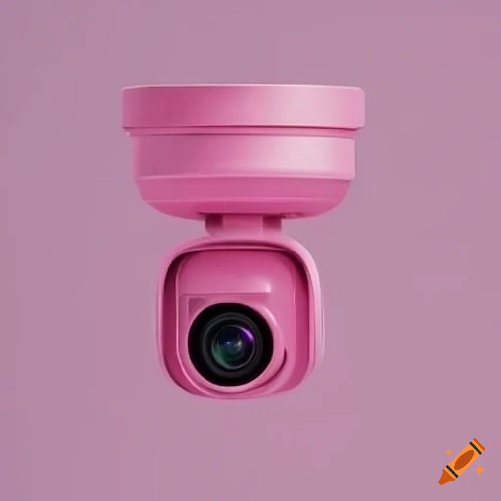Pink cctv camera on Craiyon