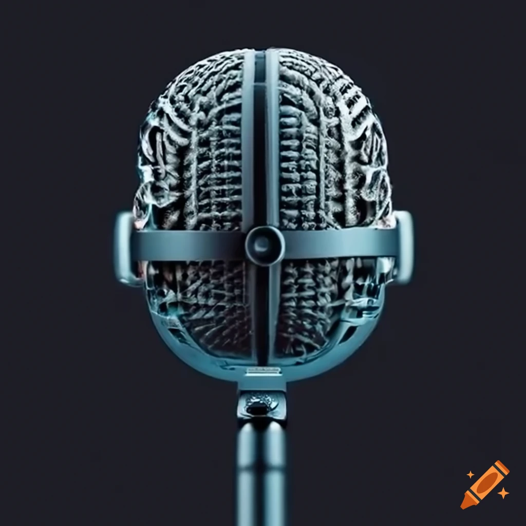 Microphone with brain-shaped sound capture