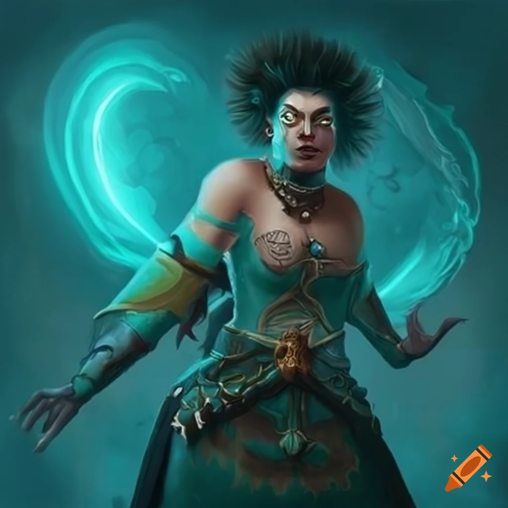 dnd-character-of-a-water-genasi-with-seaweed-green-mohawk-and-turquoise