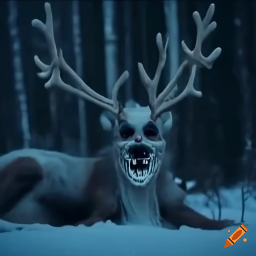Creepy reindeer for 'It wasn't a reindeer' video