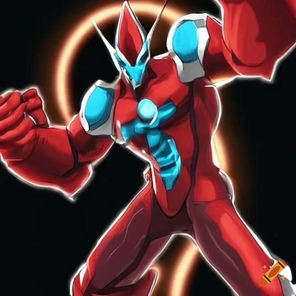 Elemental hero neos card artwork on Craiyon