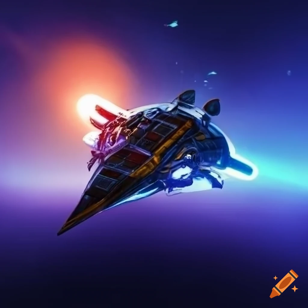 70s sci-fi style spaceship on Craiyon