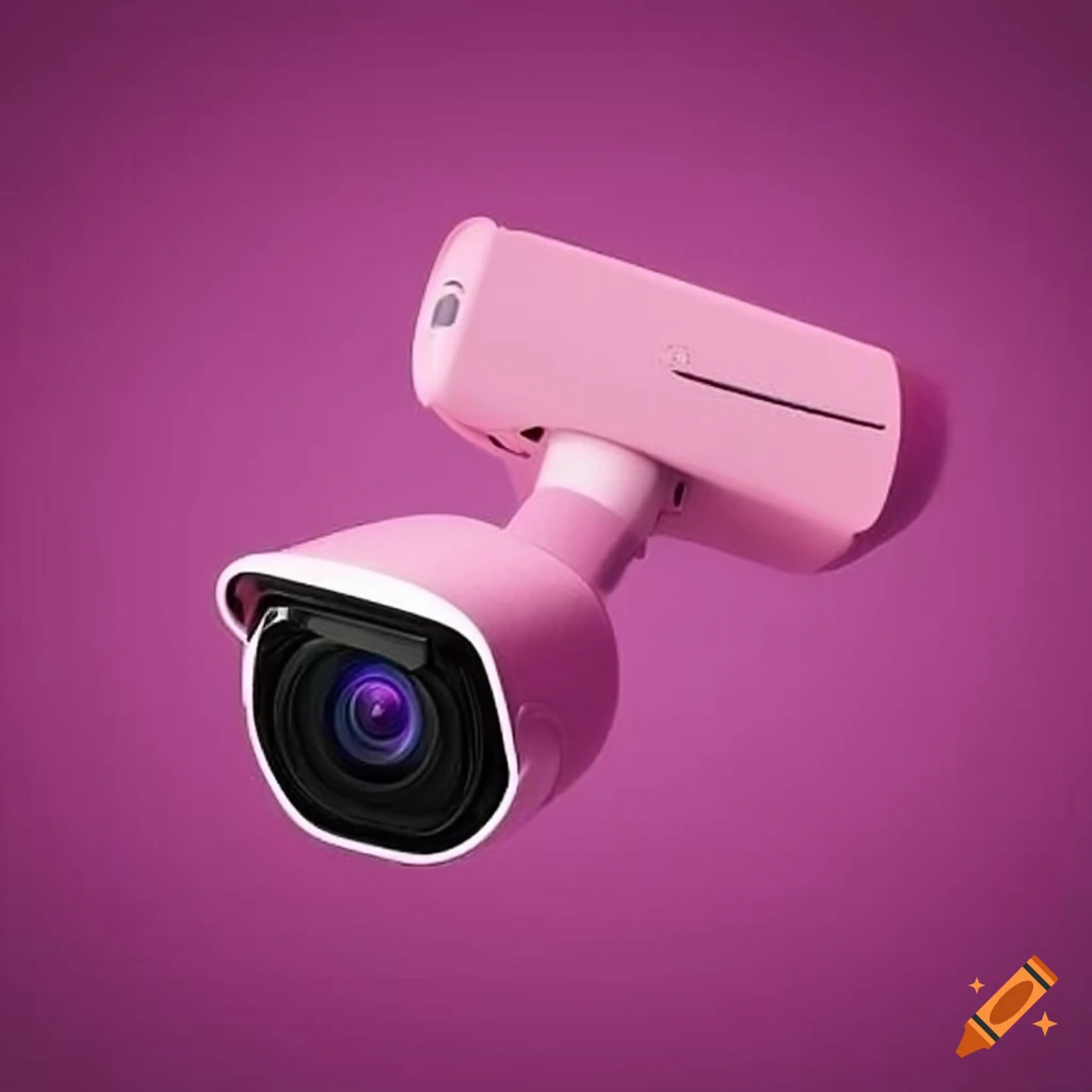 Pink cctv camera on Craiyon