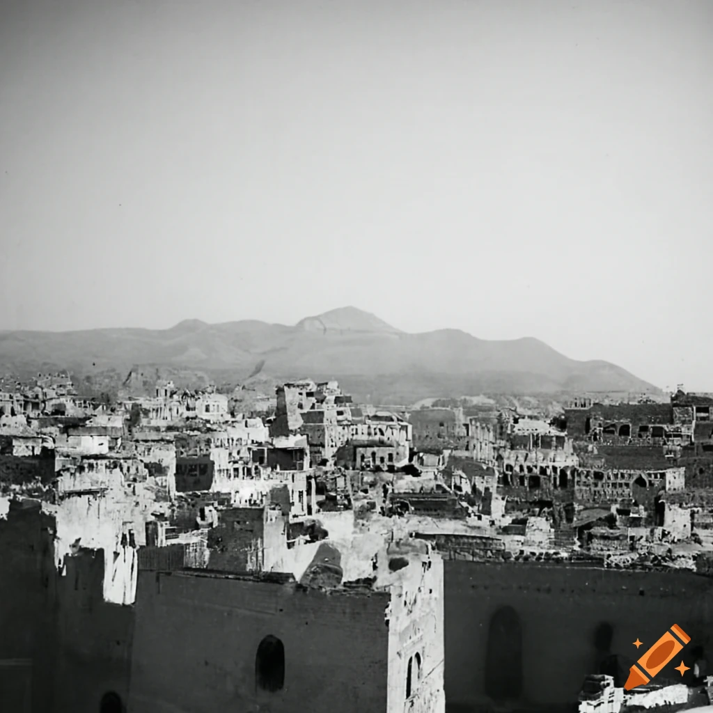 Black and white photograph of historic aden, the capital of yemen in ...