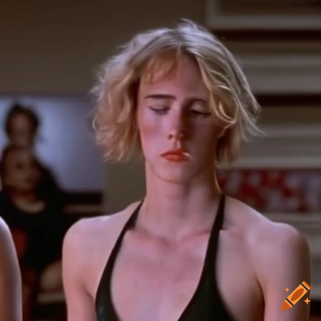 Bruised mackenzie davis fighter in 80s movie scene on Craiyon