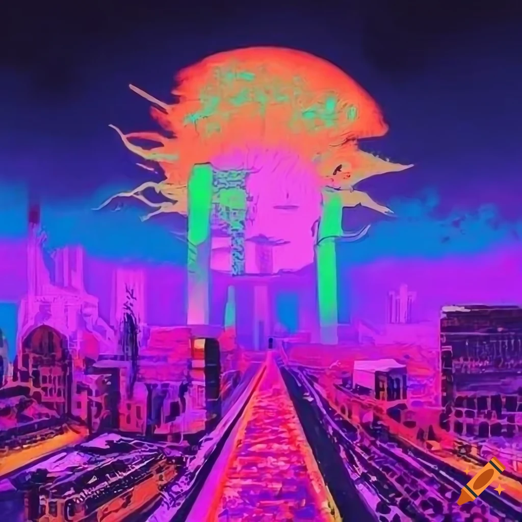 Psychedelic lofi album cover inspired by berlin, germany on Craiyon