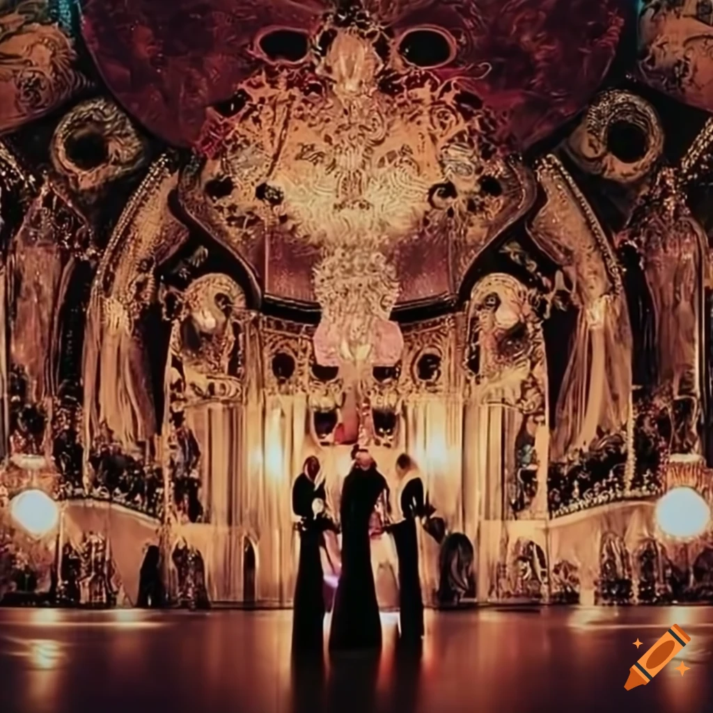 1972 rothschild surrealist ball in an extravagant dance hall on Craiyon