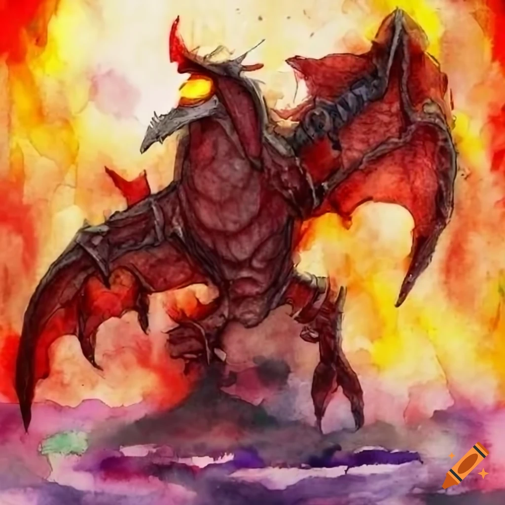 Inferno Blitzkrieg Drake, a creature of elemental power and vengeance