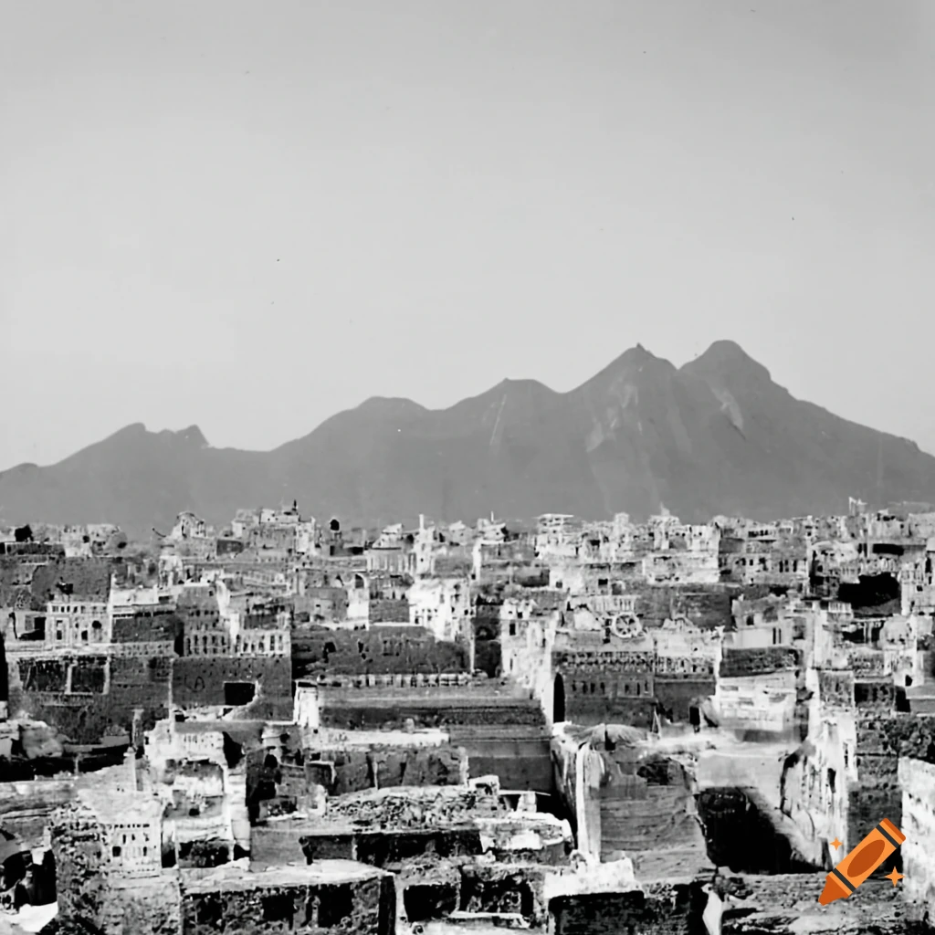 Black and white photograph of historic aden, the capital of yemen in