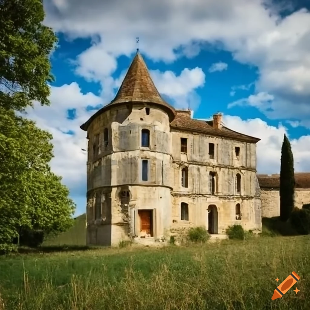 Historian capturing photographs of ancient architecture in the french ...