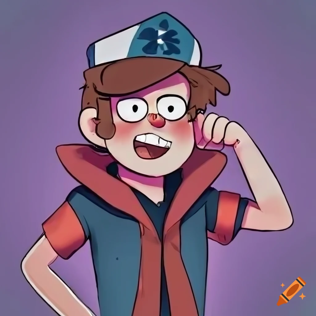 Injured and bandaged dipper pines in gravity falls style on Craiyon
