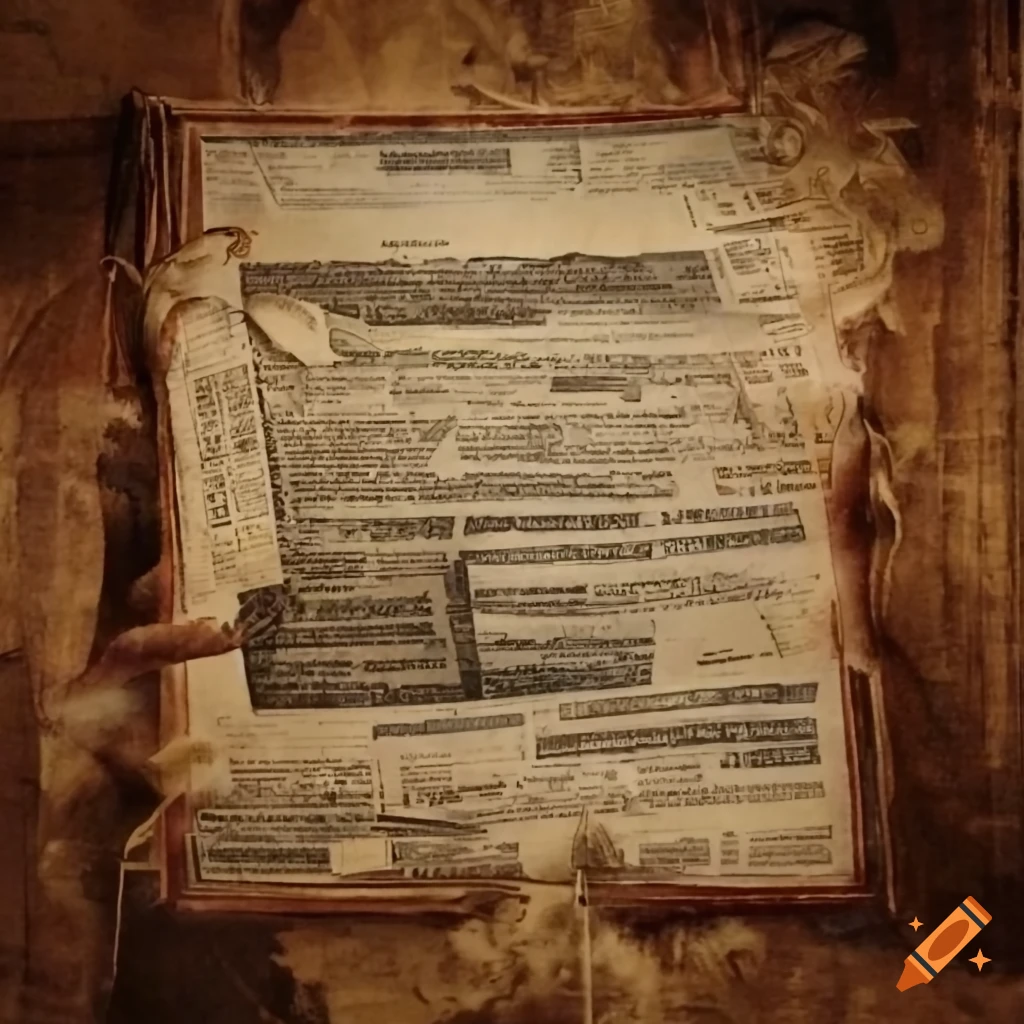 Old printed newspaper page