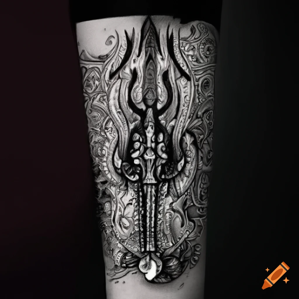 Angel Tattoo Studio & Tattoo Training Institute - Om with Trishul tattoo  design. Lord Shiva elements  ---------------------------------------------------------- For appointment  and inquiry call 📱 9993962341 ---------_ ...