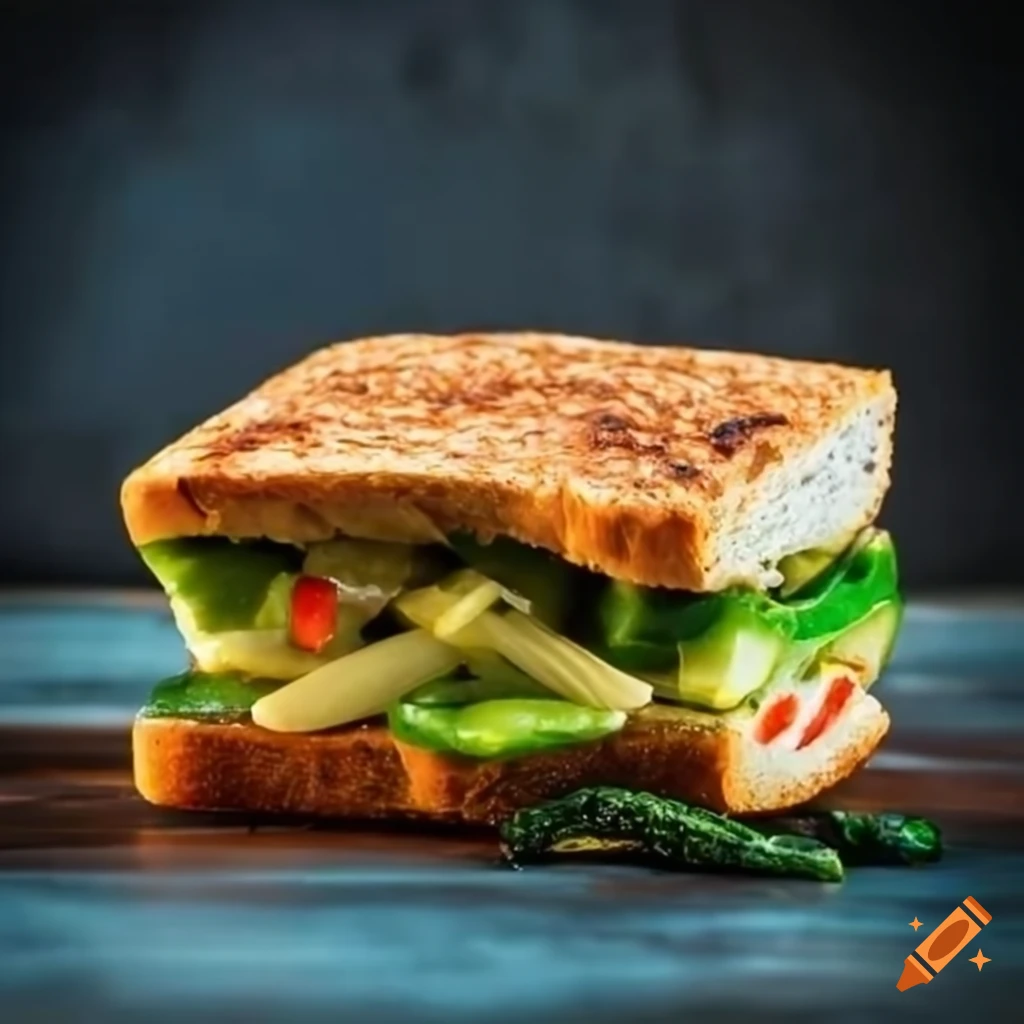 Bombay kachha sandwich with green vegetables