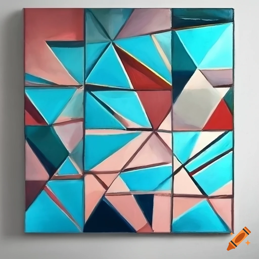 Geometric painting on Craiyon