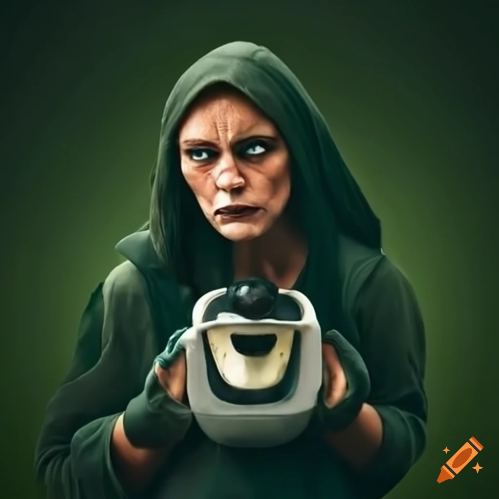 Heroic person protecting Thermomix amidst nature