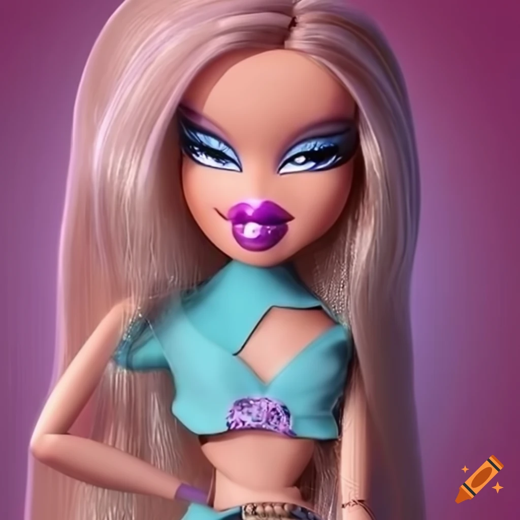 Bratz dolls and winx collaboration in y2k style with wings and