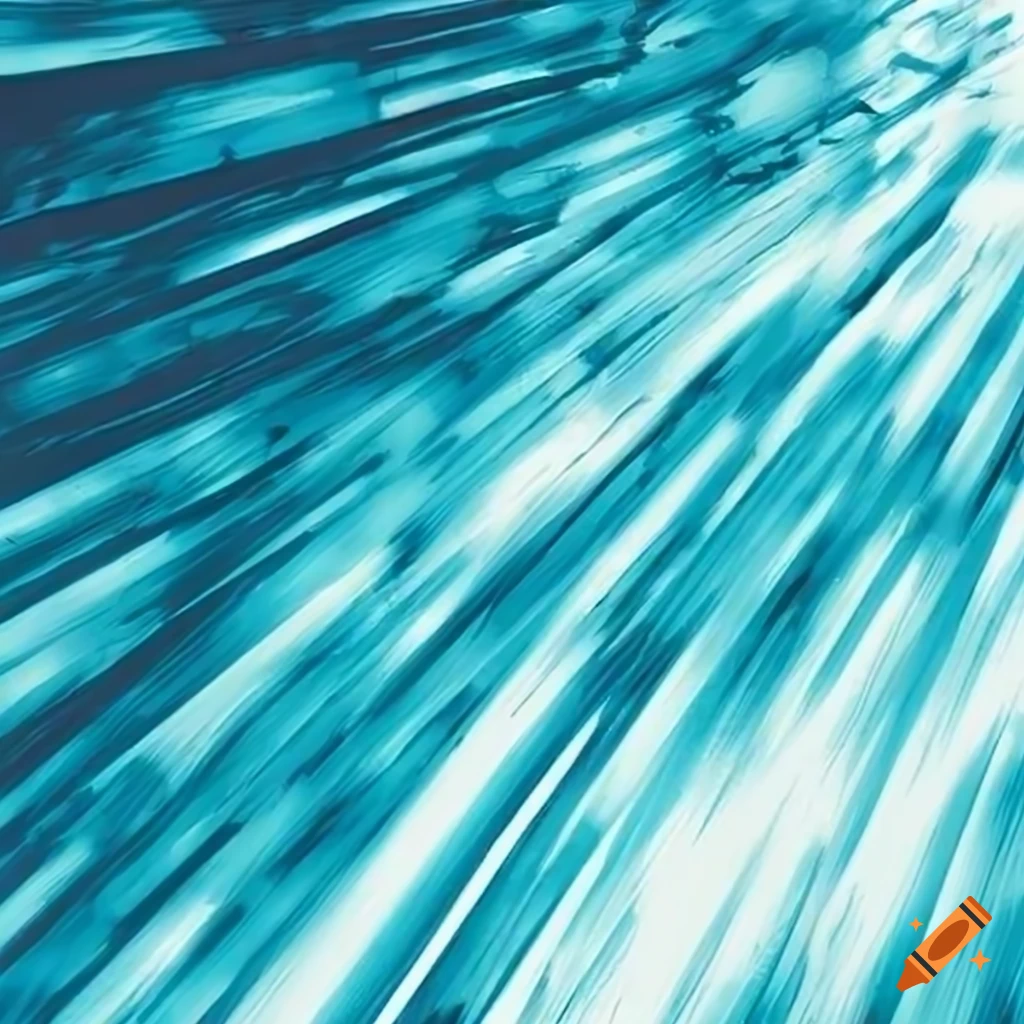 Abstract skyblue radial action manga background with texture patterns