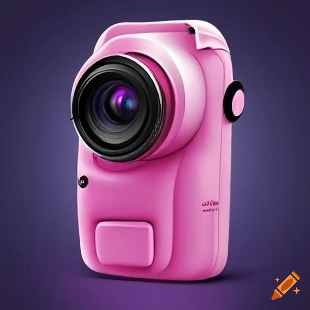 Pink surveillance camera on Craiyon