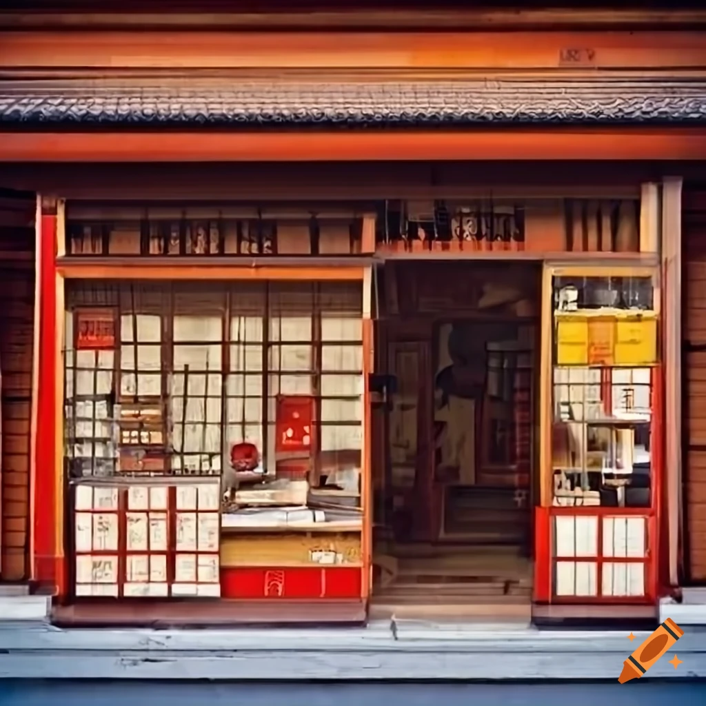 Front view of a Japanese shop
