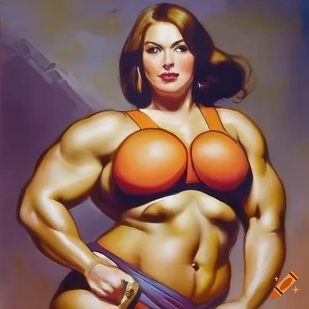 Curvy muscular woman with a physique reminiscent of Gillian Andersson