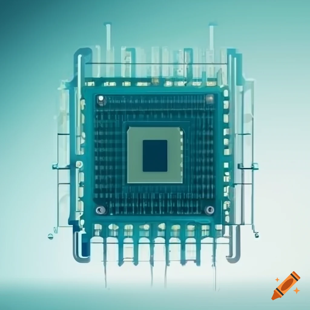 CPU on a transparent background
