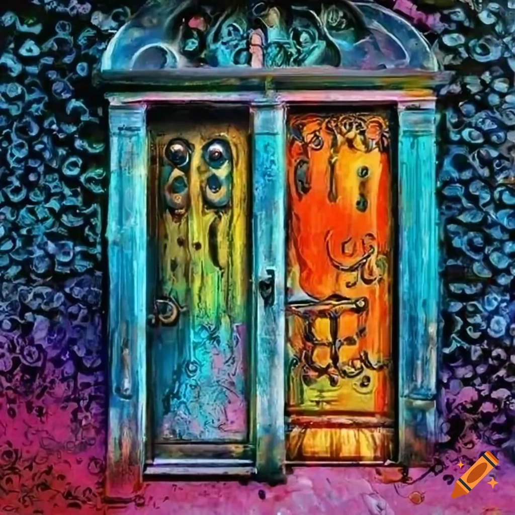 Theodoor the iron door showing his work to danny the door with vibrant