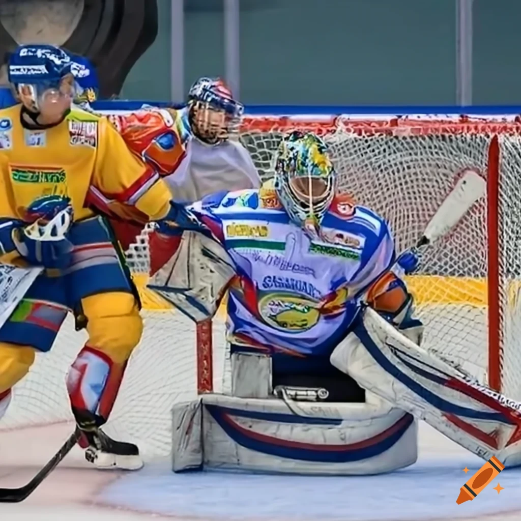 Knights Kladno ice hockey goaltender feeling dejected on the ice