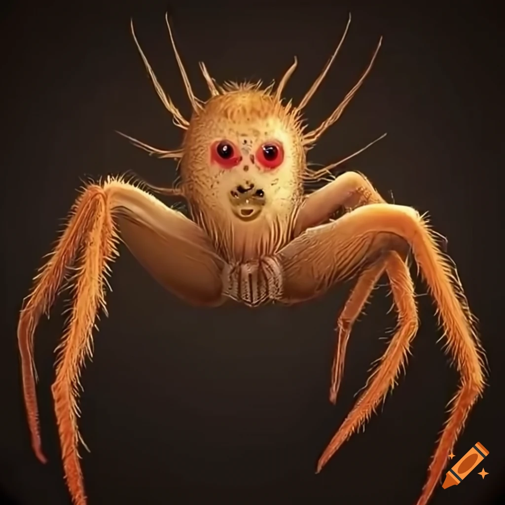 Creature with spider abdomen and monkey upper body
