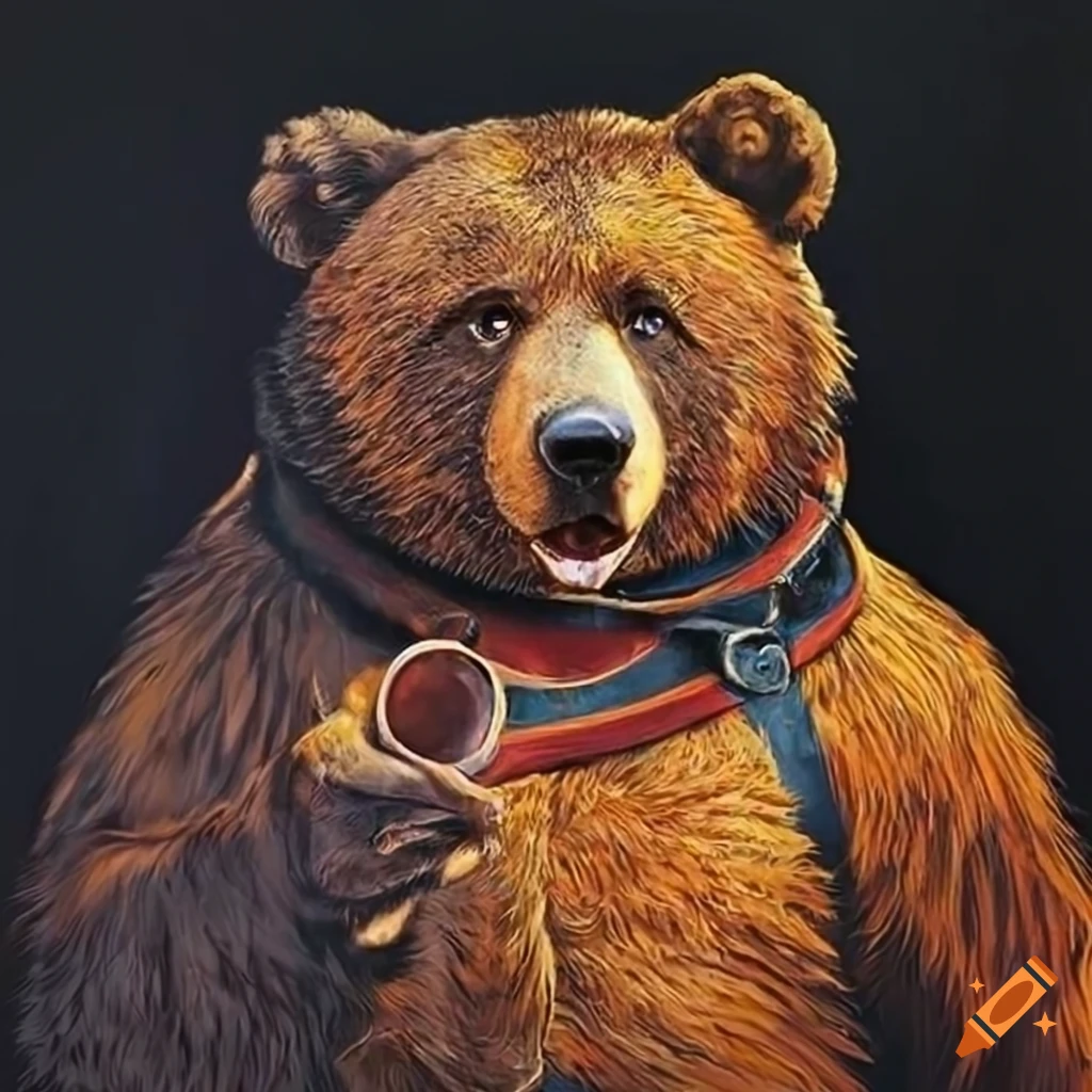 Smokey the bear poster with striking lighting on a black background on