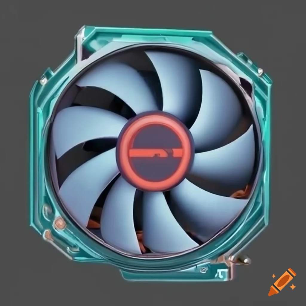 CPU fan on transparent background