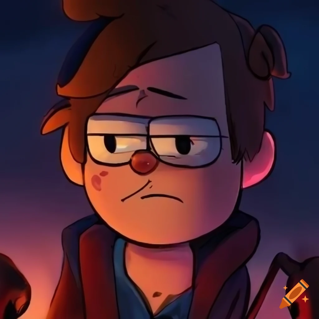 Injured and bandaged dipper pines character on Craiyon