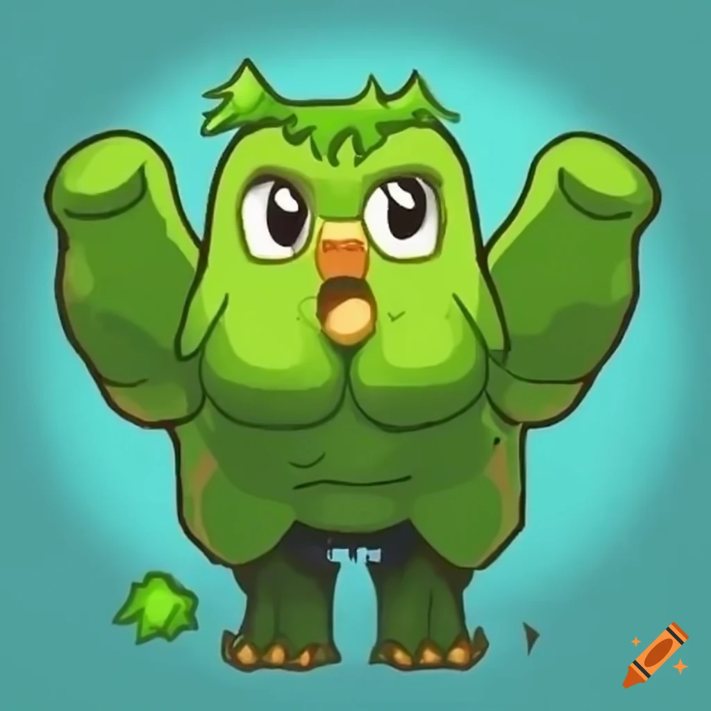 Duolingo hulk on Craiyon