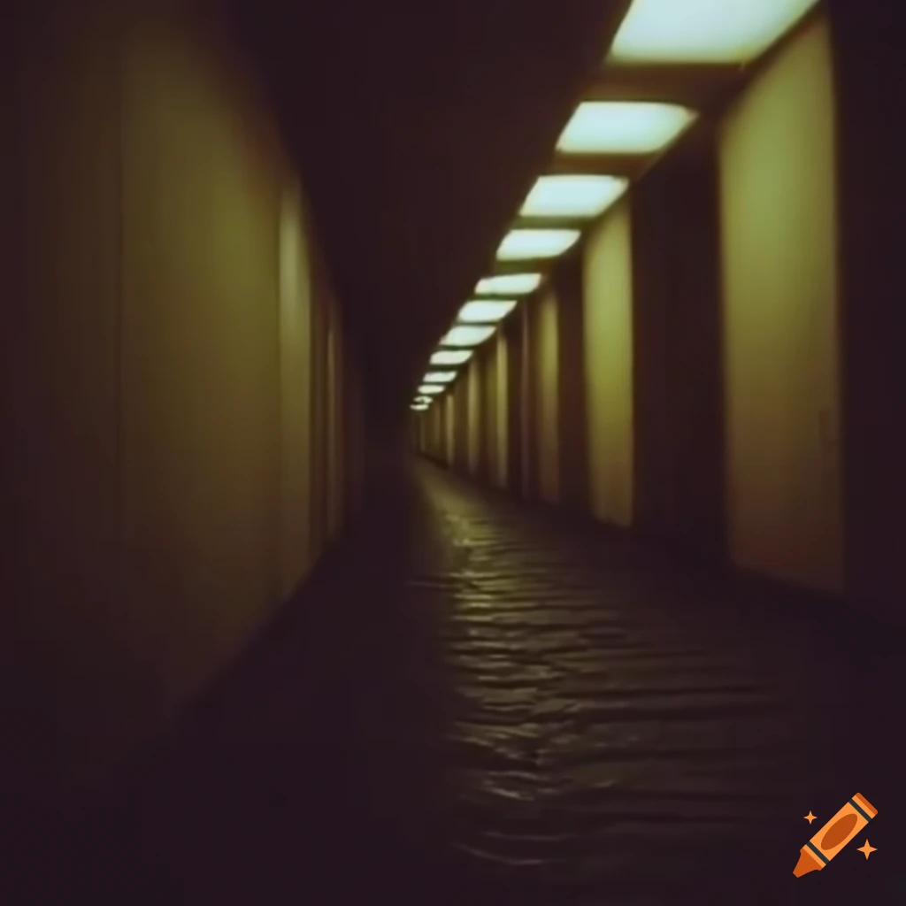 Eerie and creepy liminal space in the Backrooms