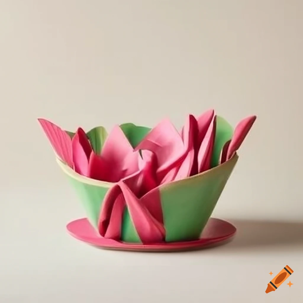 Person folding the dishes on Craiyon