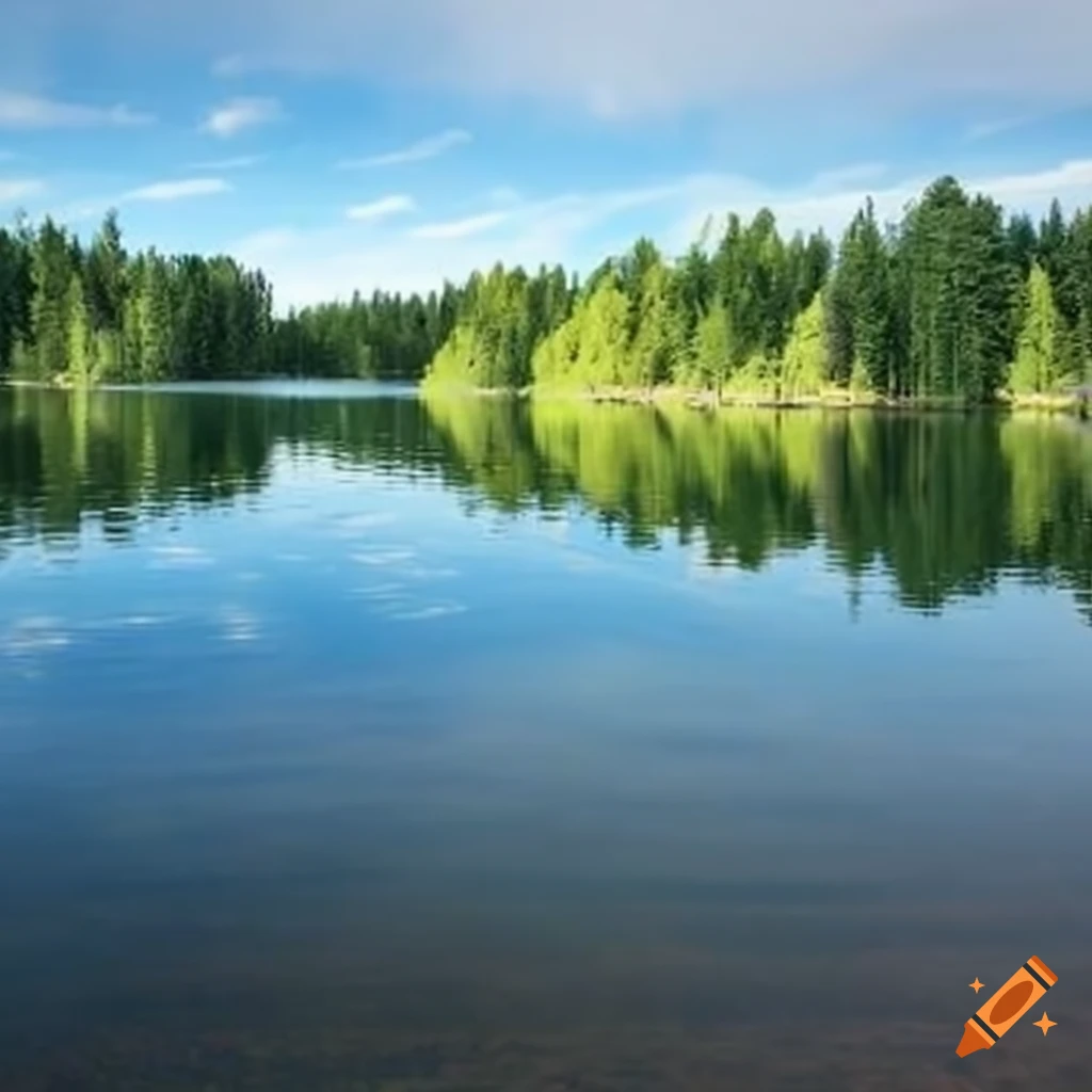 Lake view on Craiyon