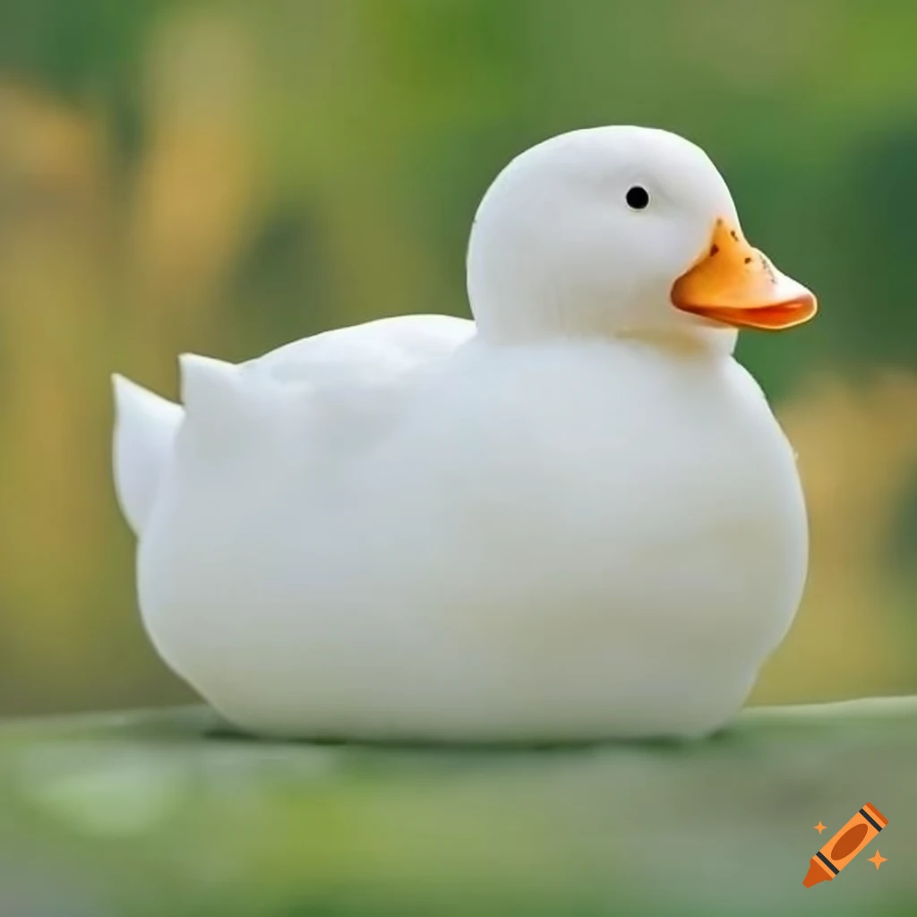 Chubby white duck