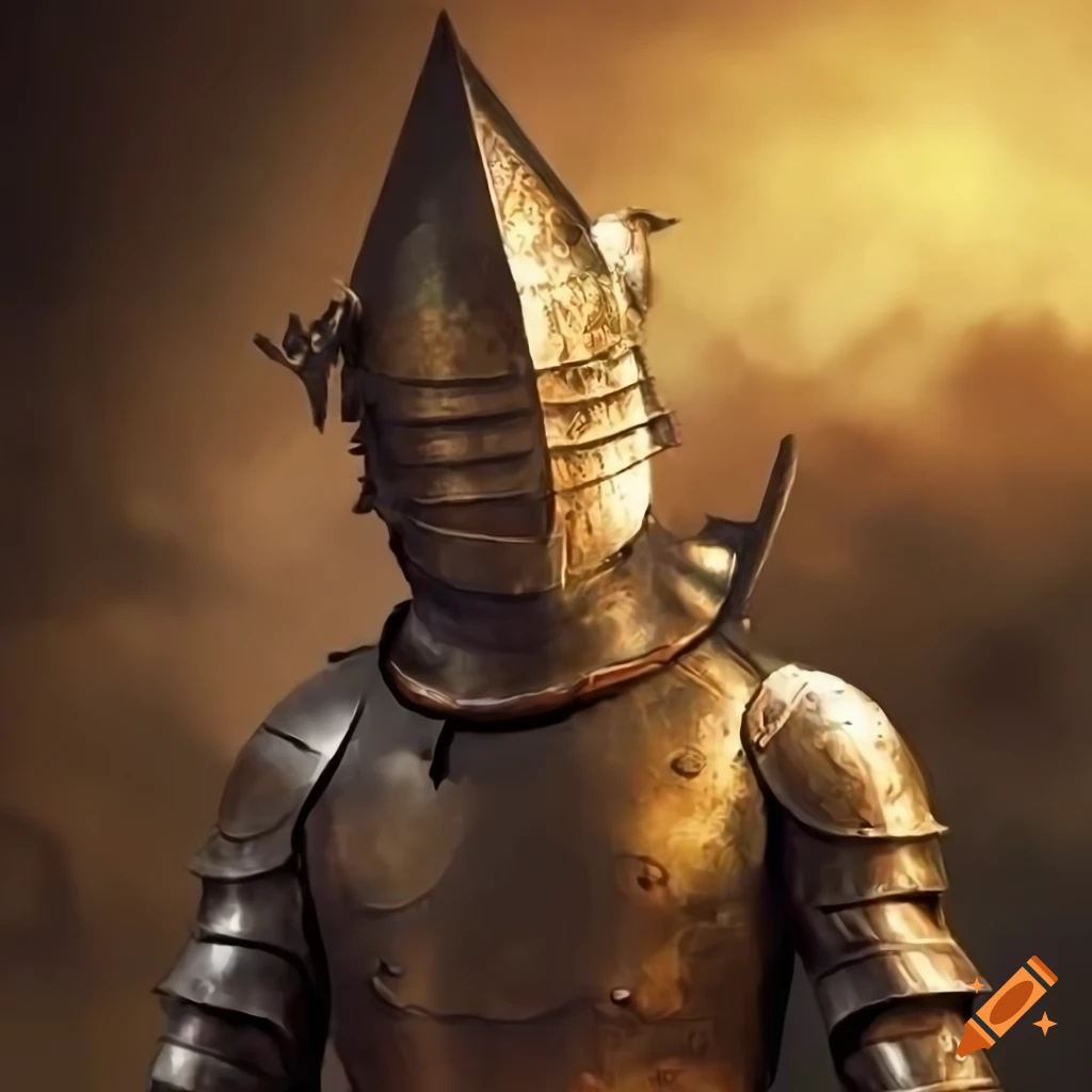 Relaxed god of judgement in bronze armor on Craiyon