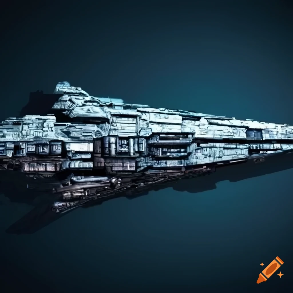 Top view of science fiction star destroyer sprites for games on Craiyon