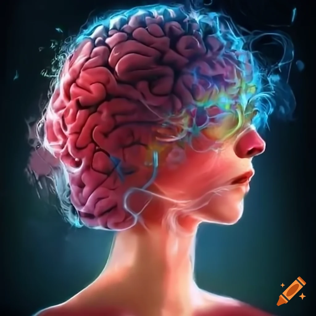 Illustration of brain health and stress