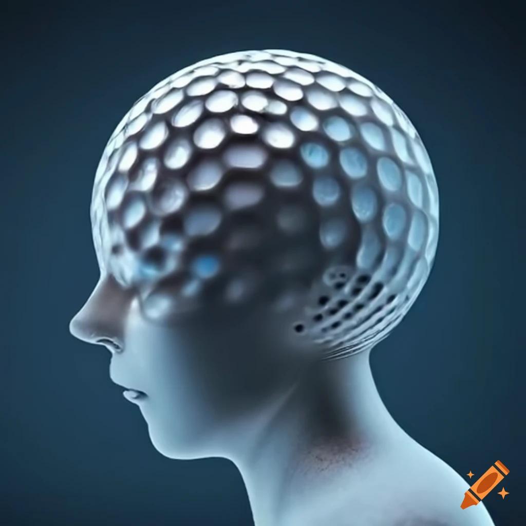 Golf ball shaped like a brain on Craiyon